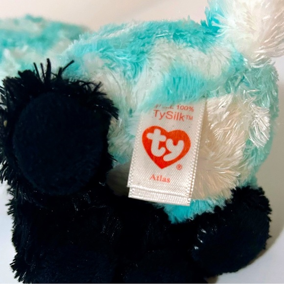 Ty Beanie Boos Atlas the Fox Glitter Eyes 6” Blue Plush Toy - Picture 7 of 7